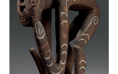 000075 Papua, Asmat, prow ornament