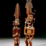 000336 Sumatra, Nias, two ancestor figures
