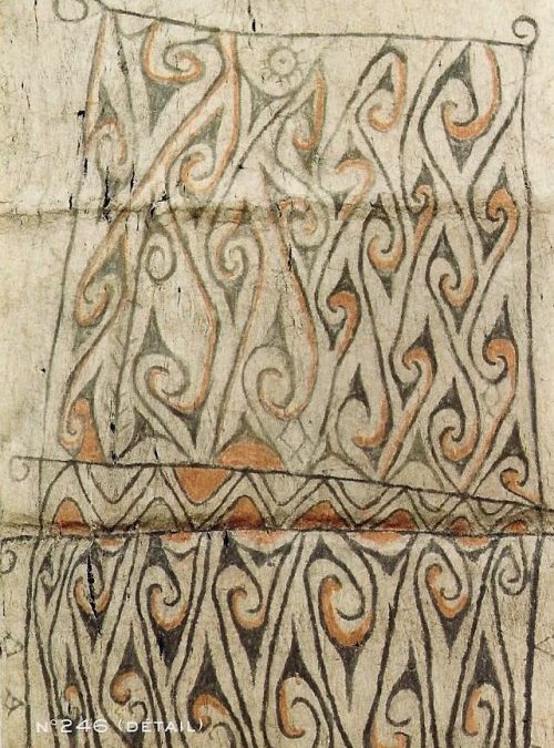 000414 Papua, Lake Sentani, painted bark cloth