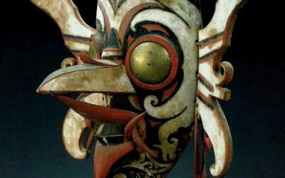 000560 Borneo, East Kalimantan, Upper Mahakam, Dayak, face mask
