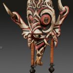 000900 Borneo, East Kalimantan, Kenyah-Kayan, Dayak, face mask