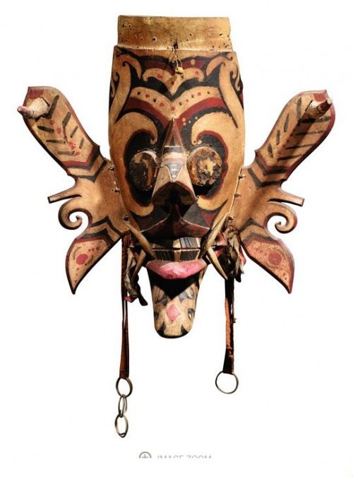000928 Borneo, East Kalimantan, Kenyah-Kayan, Dayak, mask