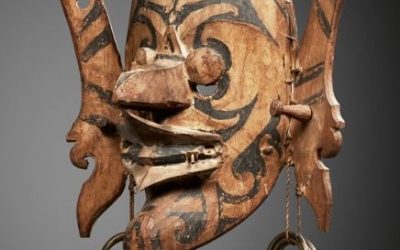 000963 Borneo, East Kalimantan, Dayak, face mask