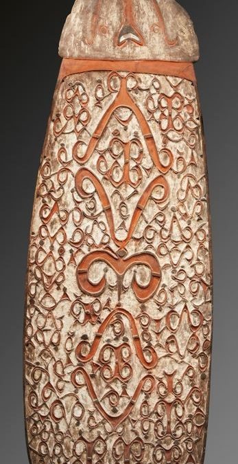 000973 Papua Barat, NW Asmat, war shield