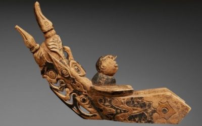 000979 Papua Barat, Teluk Yos Sudarso (Humboldt Bay), prow ornament
