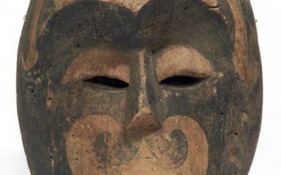 000702 Borneo, East Kalimantan, Dayak, Kayan face mask