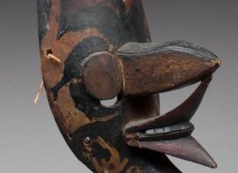 000908 Borneo, East Kalimantan, Dayak, Kenyah-Kayan complex face mask