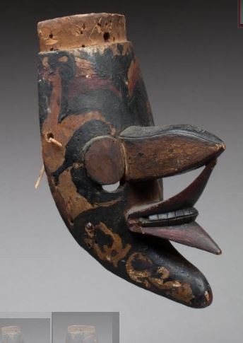 000908 Borneo, East Kalimantan, Dayak, Kenyah-Kayan complex face mask
