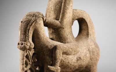 000989 Sumatra, Batak, equestrian figure