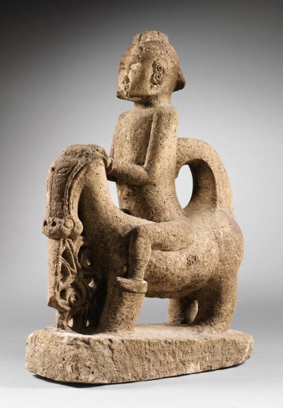 000989 Sumatra, Batak, equestrian figure