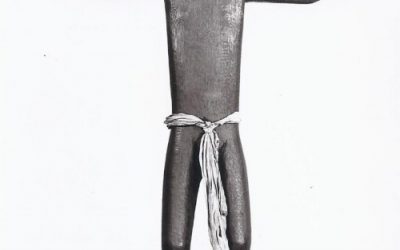 001095 Borneo, West Kalimantan, Land Dayak, funeral effigy