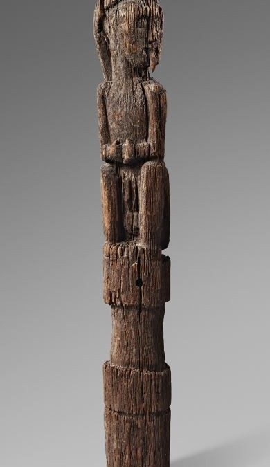 001103 Borneo, East Kalimantan, Dayak Tunjung, funeral post