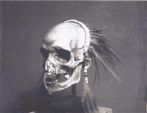 001112 Papua, Asmat, ancestor skull