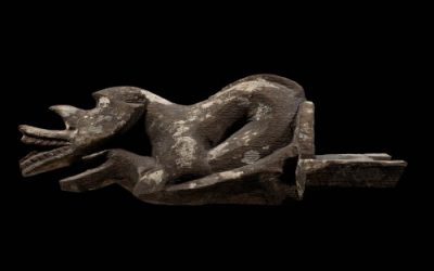 001145 Borneo, Kenyah-Kayan Dayak, architectural fragment