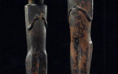 001166 Sumatra, Batak, pair of ancestor figures
