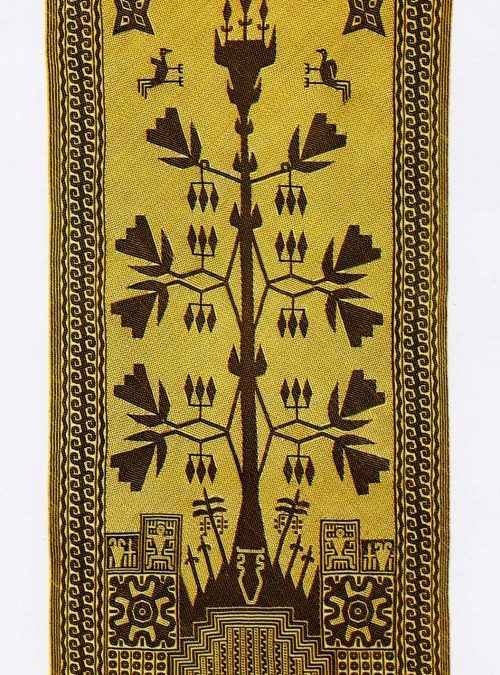 001219 Borneo, Central Kalimantan, Murung River, Ngaju Dayak, ceremonial mat