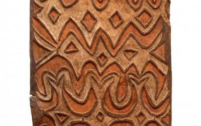 001295 Papua, Asmat, Citak, war shield