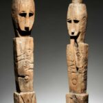 001422 Nusa tenggara, Flores, Nage or Keo pair of anthropomorphic figures