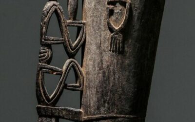 001436 Papua, Asmat, drum