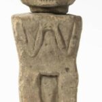 001473 Moluccas, Tanimbar, stone ancestor figure