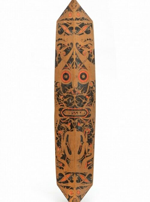 001402 Borneo, East Kalimantan or Sarawak, Kenyah Dayak, dance shield