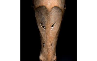 000407 Borneo, East Kalimantan, Bahau Dayak, pig mask