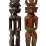 001547 Sumatra, Central Nias, two ancestor figures