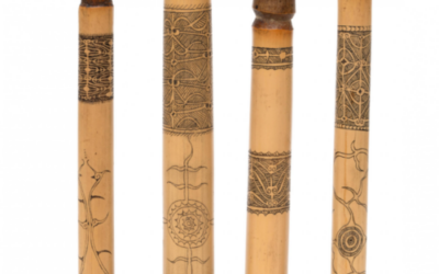 001907 Moluccas, Seram, bamboo containers